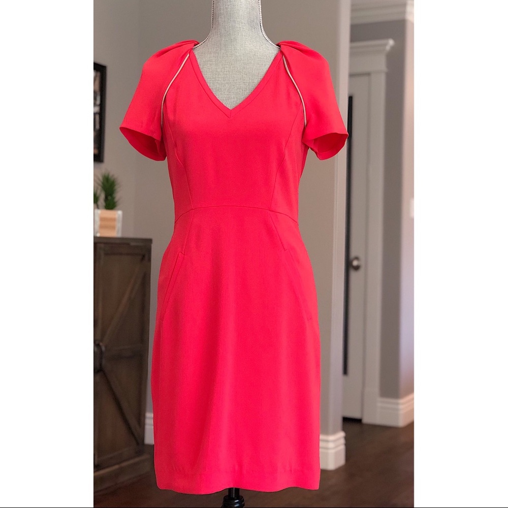 Maje Adriana Red Sheath Dress